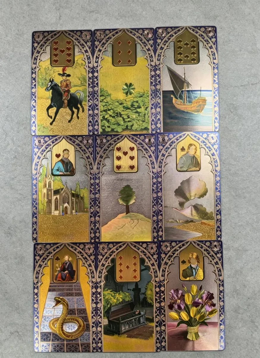 Rana George Lenormand Oracle Cards 40 unidades de cartões PET à prova d'água 12 * 7cm para adivinhação e adivinhação — image 3