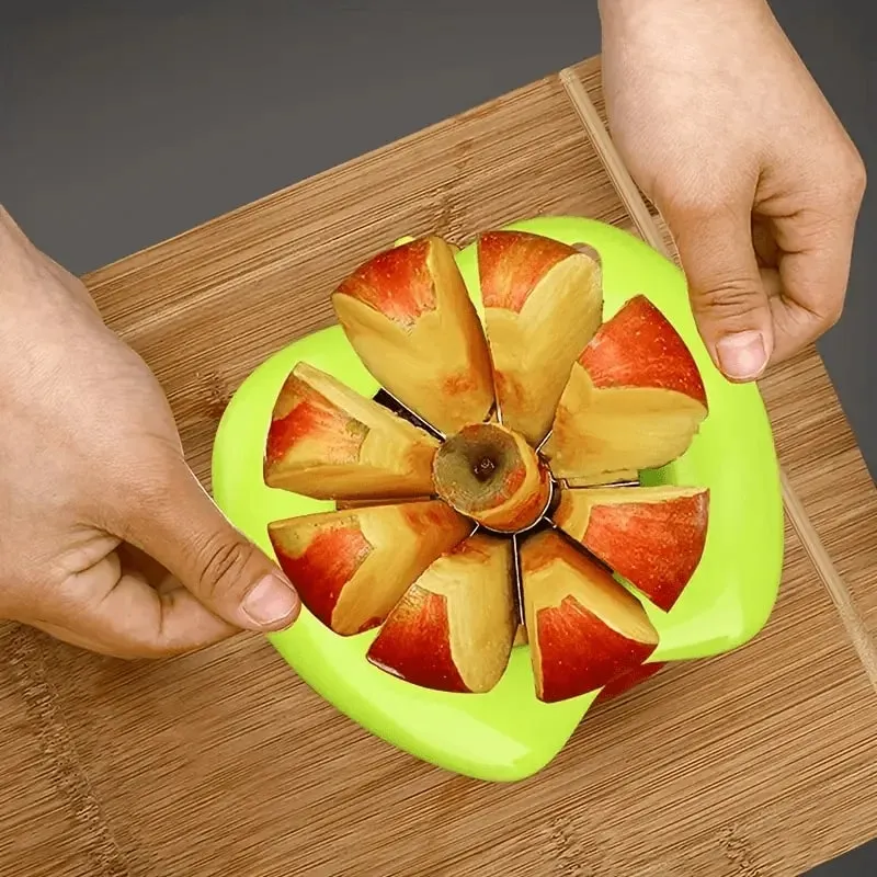 1pc Stainless Steel Apple Slicer - Manual Square Blade Kitchen & Dining Tool Ideal for Outdoor/Camping Outdoor kitchenware — image 4