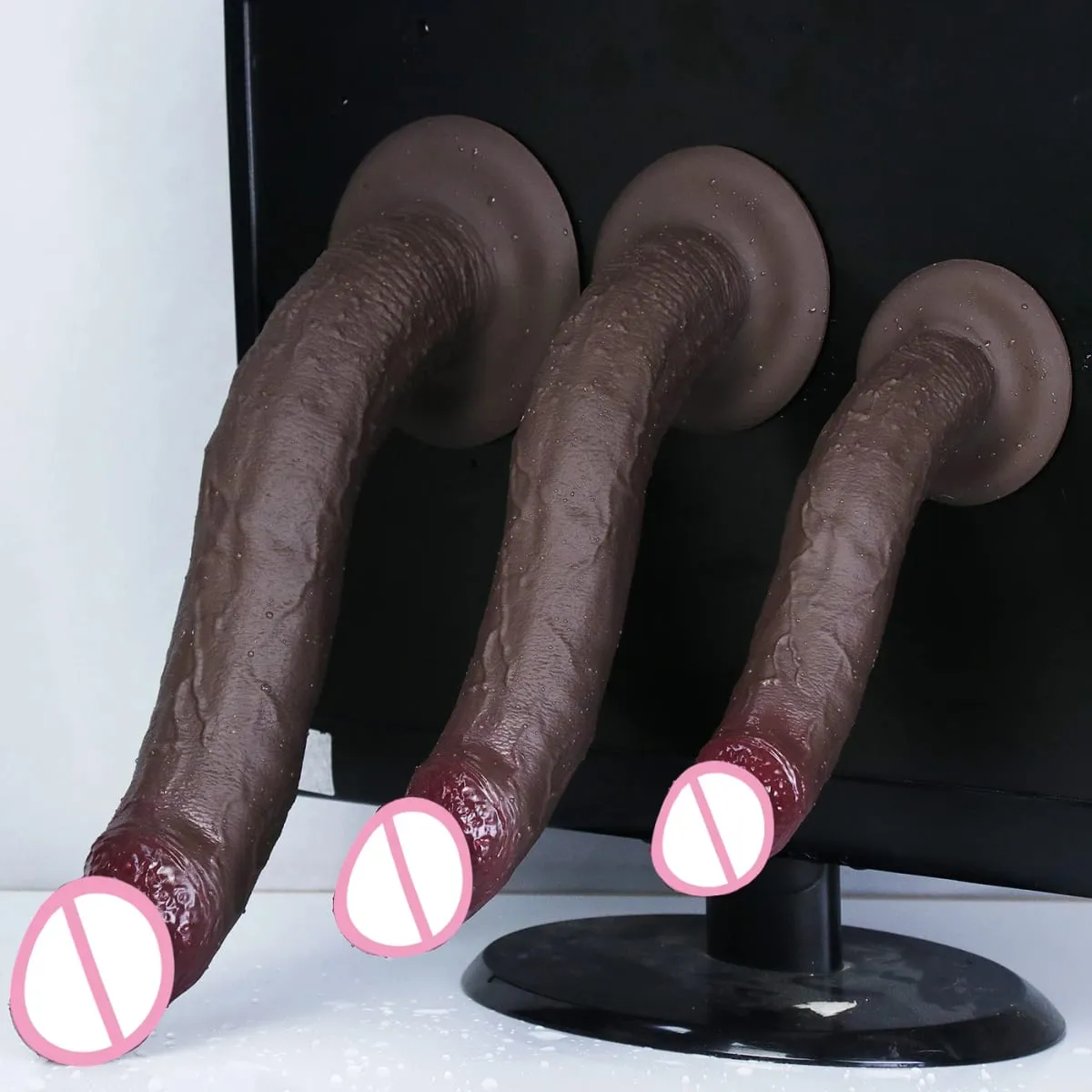 Realistic Long Soft Butt Plug Dildo 3 Sizes Fake Penis Skin Feel Silicone Cock Woman Man Masturbation Suction Cup Anal Sex Toys