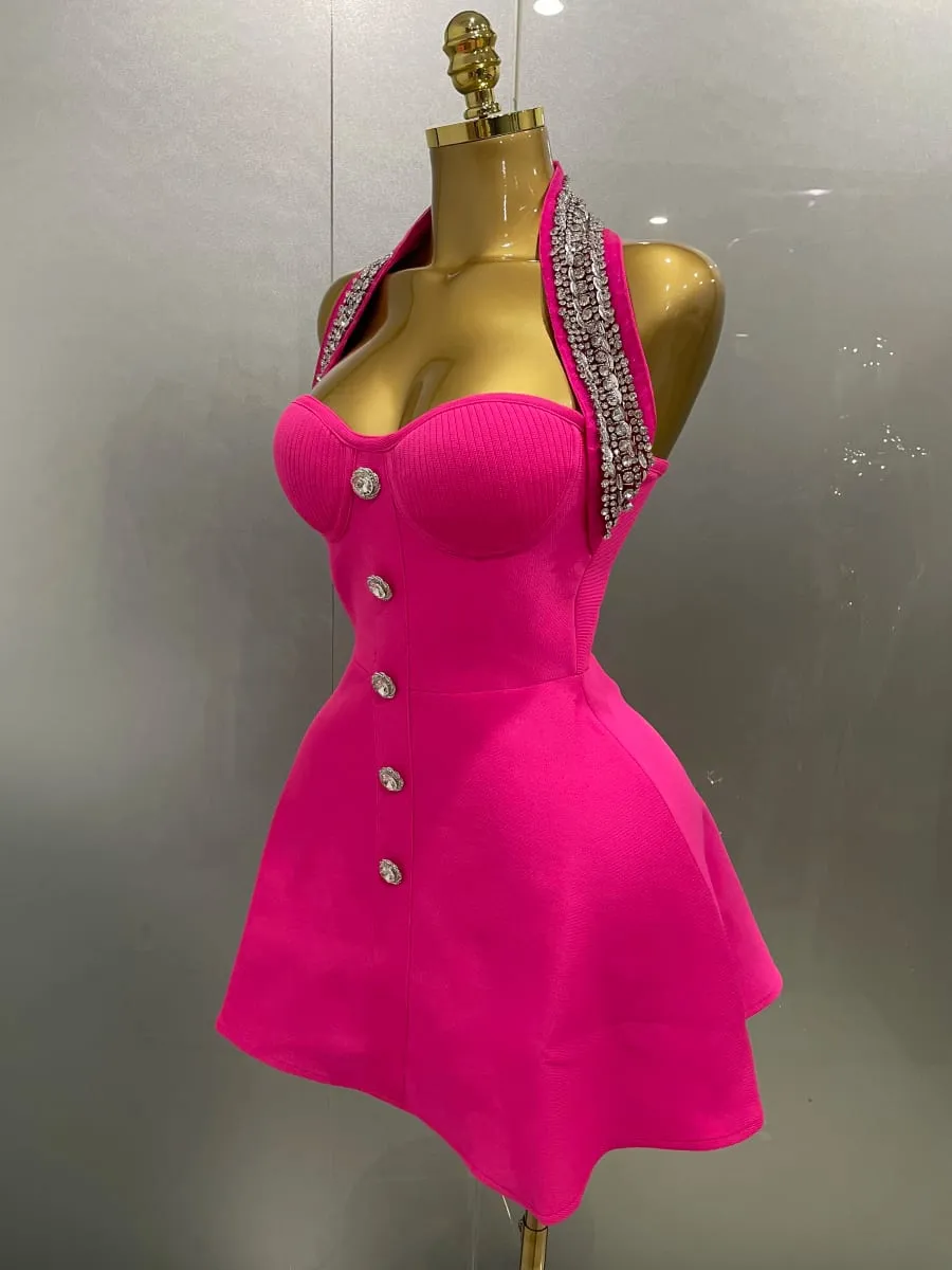 2025 feminino preto sexy fora do ombro brilhante cristal bodycon bandagem vestido longo luvas elegância celebrar vestido de festa à noite — image 2