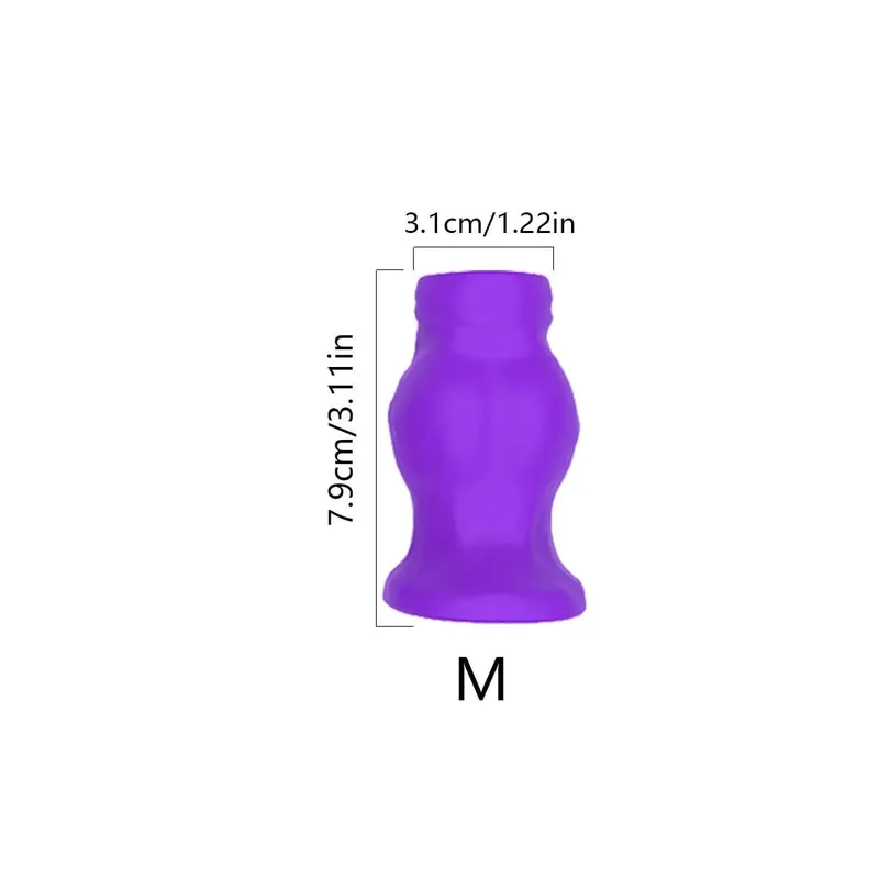 Silikon Lembut Palam Dubur Berongga Palam Punggung Terowong Pakai Harian Dilator Enema Dasar Berkobar Pelatih Dubur Alat Mainan Seks untuk Lelaki Wanita S/M/L