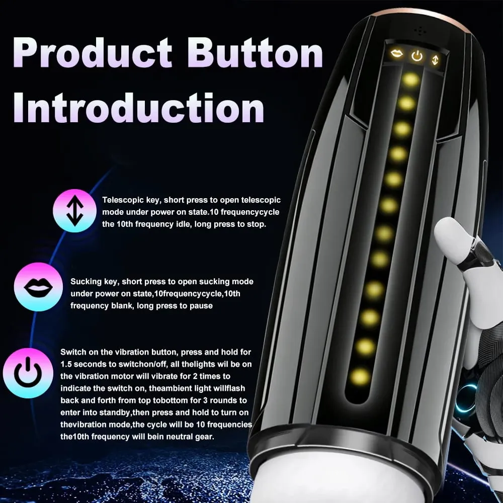 Copo masturbador masculino automático vibratório telescópico sucção bolso buceta boquete masturbação brinquedo sexual para homens adultos suprimentos — image 6
