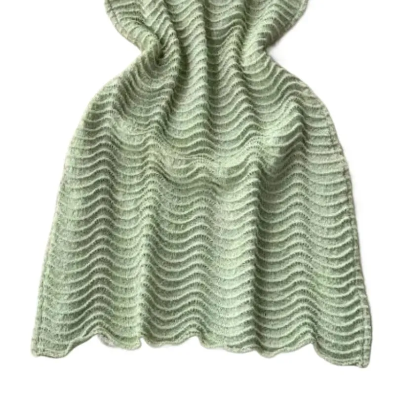 Grön genomskinlig Halter Neck Miniklänning Dam ärmlös vågig texturerad Solklänning Stretchy Stickad Bodycon Sommar Festklänning — image 5