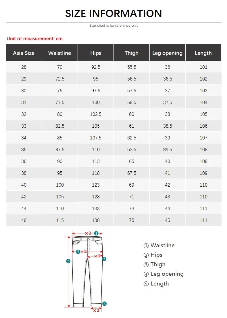 2025 Spring Autumn Men's Straight Jeans Denim Pants Classic Style Business Stretch Casual Trousers Malaking Sukat 40 42 44 46 — image 7