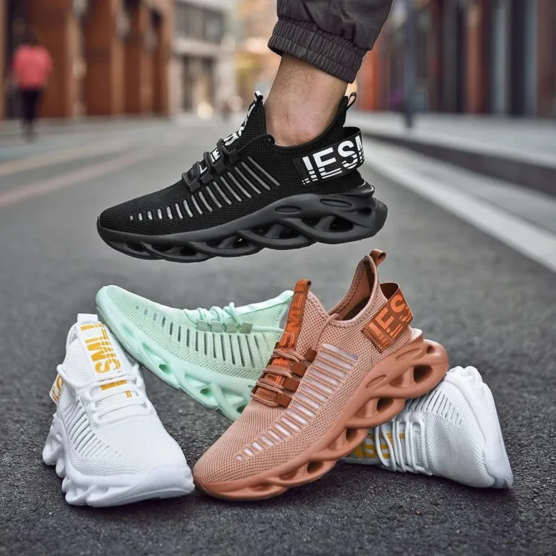 Men's Trendy Running Shoes Spring Autumn Mesh Knit Upper Breathable Lightweight Fashion Korean Style Sports Casual Shoes — image 6