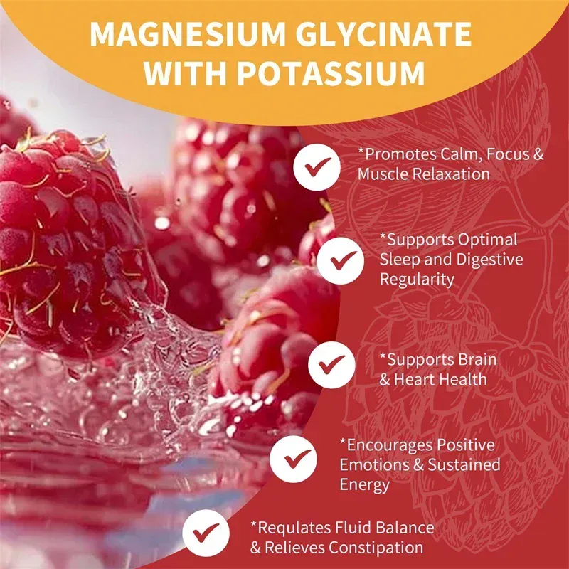 Magnesium Glycinate Gummies - Brain Health Strengthen Muscles and Bones Improve Sleep Relax Nerves — image 3