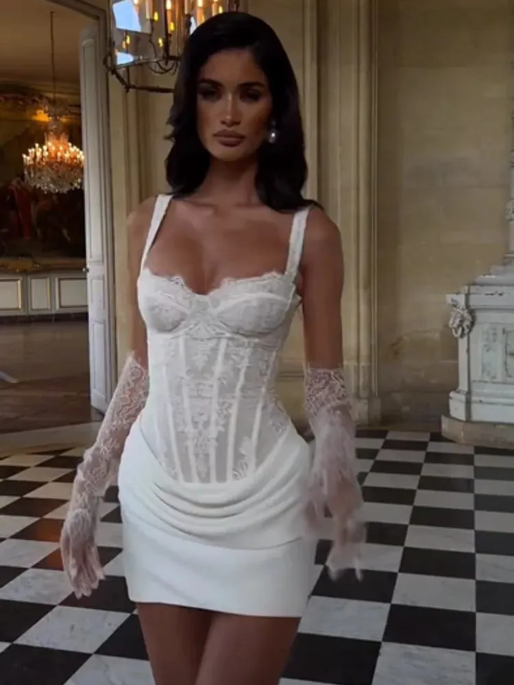Sexy decote em v sem mangas cintura-cinching senhora vestido sólido elegante espinha de peixe plissado fino ajuste vestido verão nova moda festa outfit