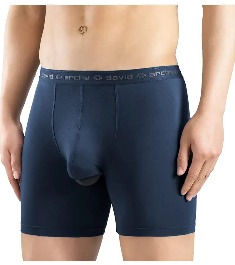David Archy 3-pack Herrunderkläder Boxershorts Basic MicroModal Soft Andas Herr Dual Pouch Boxers Snabbtorka Sport Fitness — image 6
