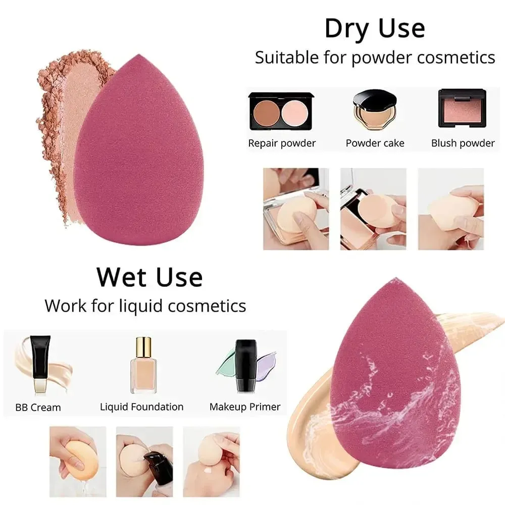 14Pcs Makeup Sponge Cosmetic Blender Beauty Egg Foundation Sponges Puff Powder Puffs Make Up Accessories Women Makeup Tools