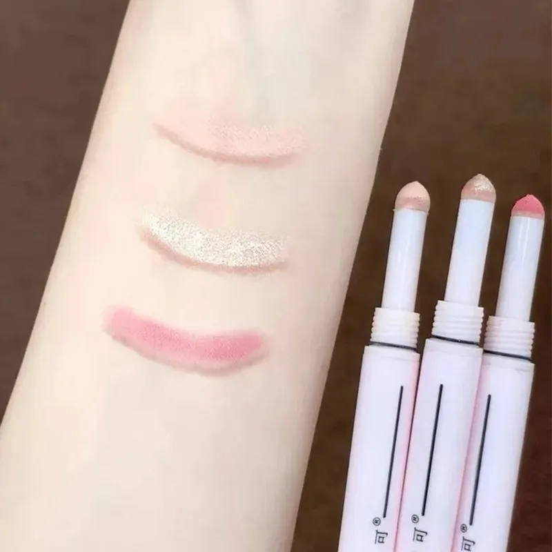 Double-end Lying Silkworm Eyeliner Pencil Glitter Matte Aegyo Sal Pen Brightening Cream Highlight Shadow Pen Contour Eye Makeup — image 5