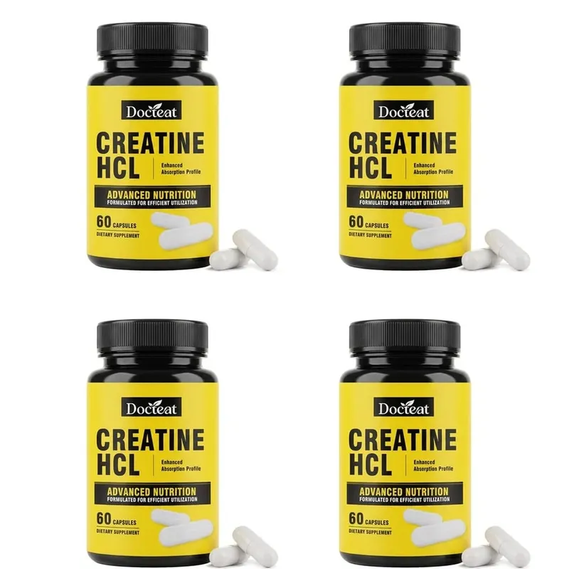 Docteat Creatine HCL Capsules with Vitamin B6 B12 & Cinnamon for Muscle Energy & Performance Support Adults 60 Capsules — image 10