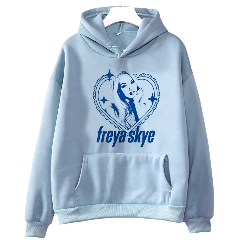 Freya Skye 2000s fashion hooded sweatshirt - Women's loose fit - Men's version. Cutecore. Suitable for both men and women. — image 18
