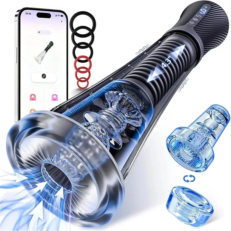 Automatic Male Masturbators Penis Pump Sex Machine Stroker Vacuum Pump Adult Sex Toys for Men 5 Suction Levels 6 Training Modes — image 1