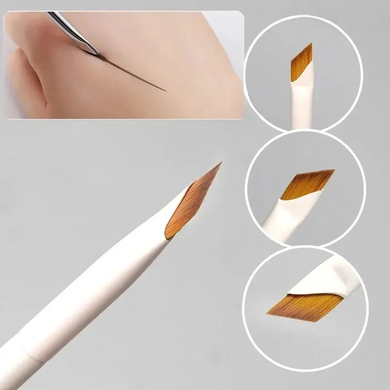 1Pc Upgrade Blade Eyeliner Brush Ultra Thin Fine Angle Flat Eyebrow Brush Under The Eye Makeup Brushes Precise Detail Brush Gift