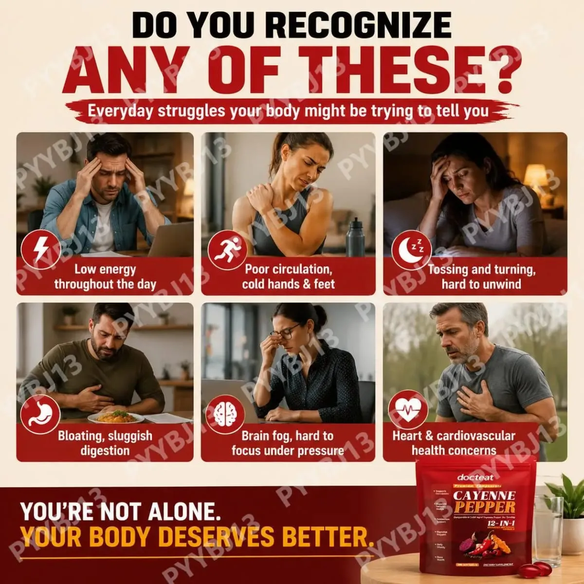 Docteat Cayenne Pepper Softgels na may Vitamin D3 at K2 Energy Metabolism at Digestive Support Antioxidant Defense 180 Softgels — image 3