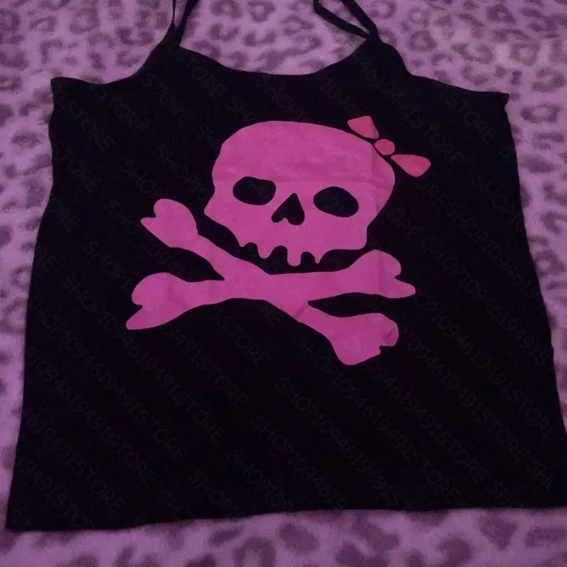Crop Tops With Suspenders Grunge Clothes Y2k Vintage Top Women Aesthetic Women's Corset Woman Clothing Emo Summer Tanks & Camis — image 4