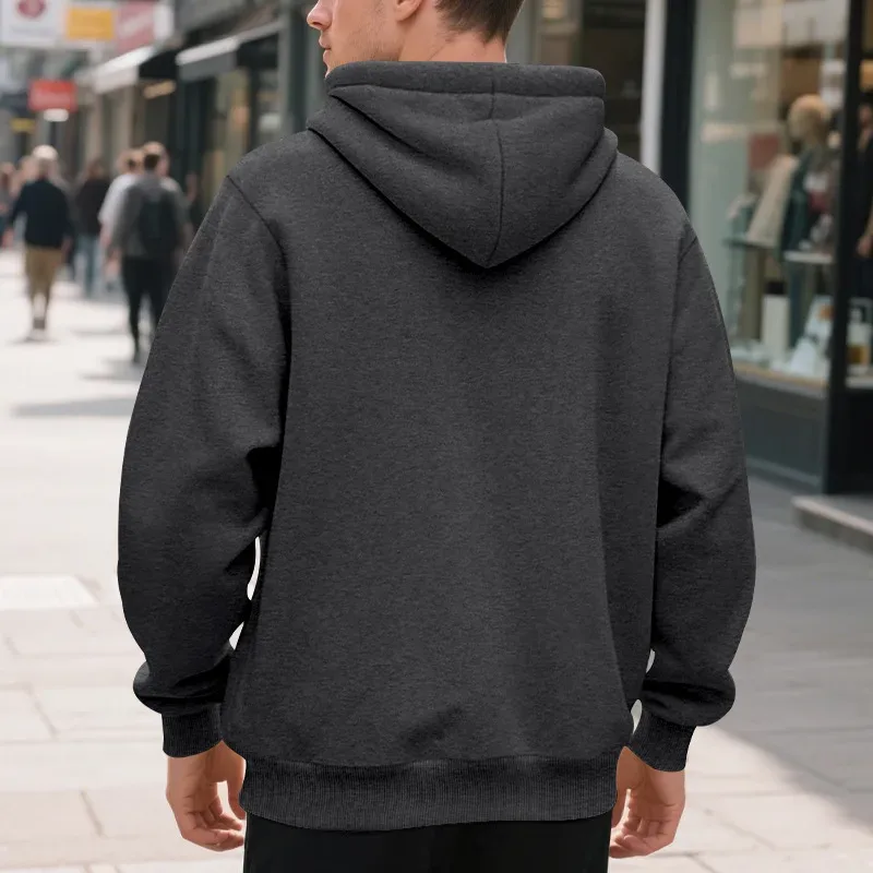 Ny 2026 mäns höst Fritidskläder Solid långärmad dragkedja Huvtröja Kappa Manmode Utomhus Sportkläder Huvtröjor Jackor — image 41
