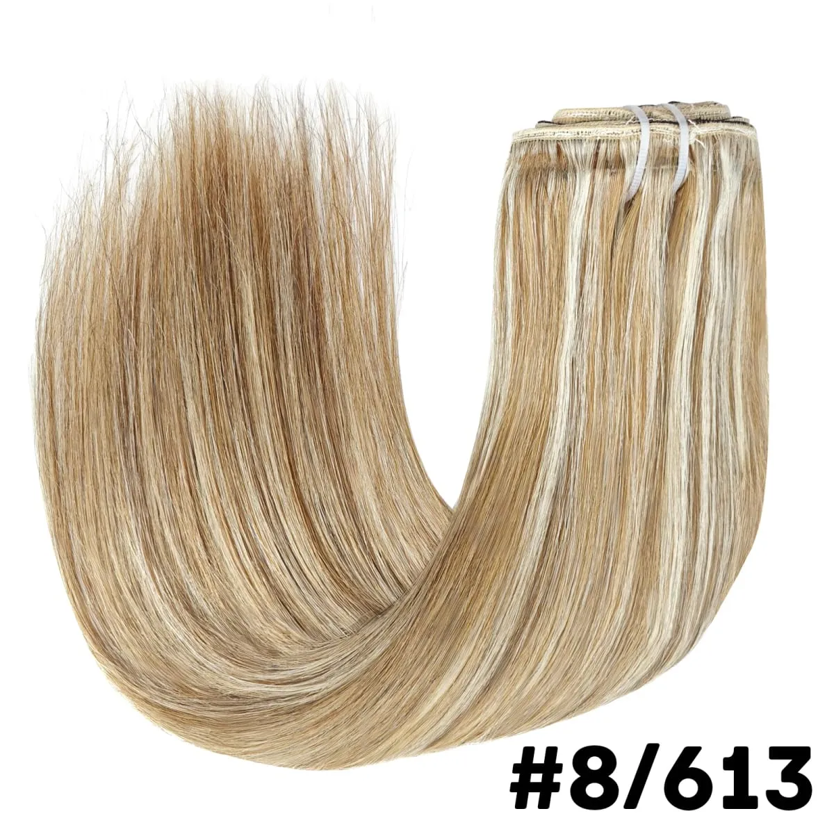 Clip Ins Straight Seamless Brazilian Human Hair Extensions 10A Brazilian Virgin Human Hair 8 Pcs Clip In Extensions 120G/Pack