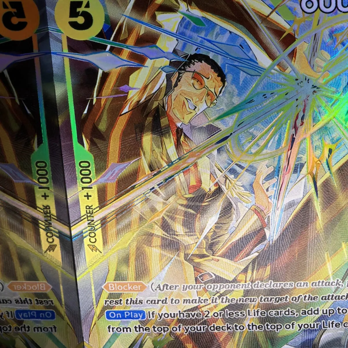 One Piece TCG OPCG English EB04-058-Borsalino SR Play Set 5 Cost Yellow Borsalino Textured Foil Card Anime Collectible Cards — image 6