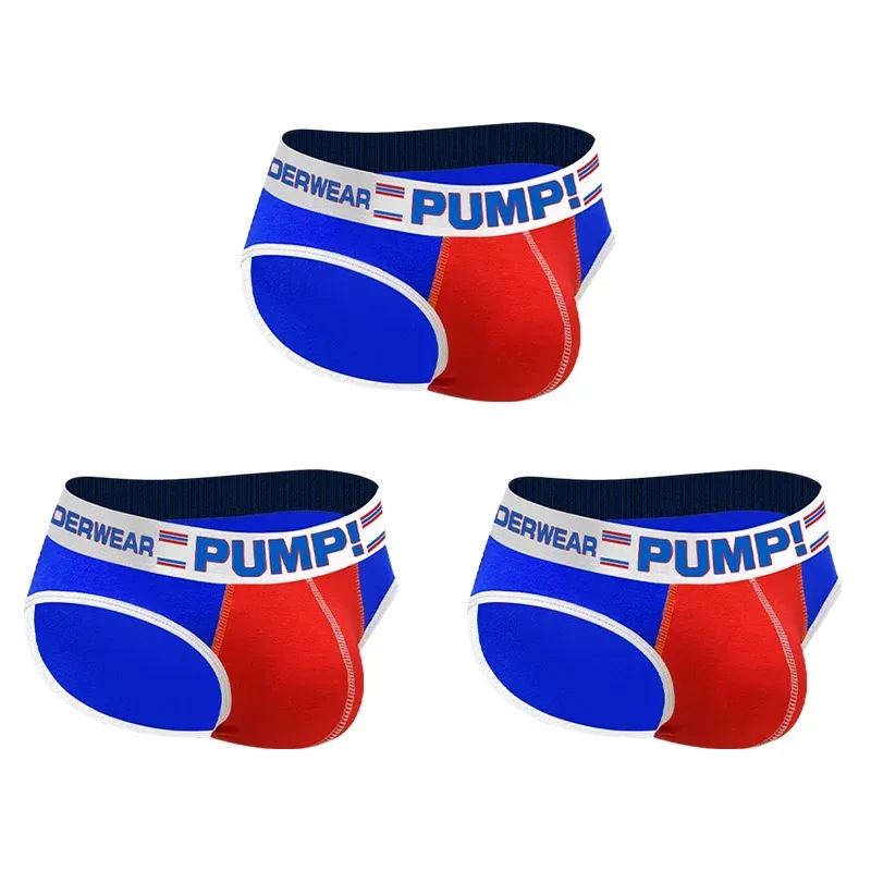 Cuecas masculinas de algodão colorido, bomba! Logotipo cintura larga cintura baixa sexy bolsa convexa 3D roupa íntima 3256813080433415 — image 29