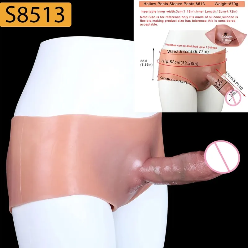 Strap-On Lifelike Penis Cover насадка на член Large Hollow DildoPants Intim vuxen sexleksak för par Sex — image 34