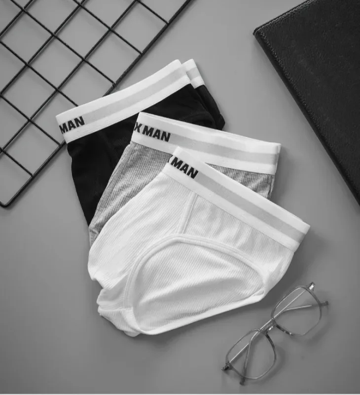 3Pack Summer Single Layer Herr Underkläder Lågfärgade Trosor för Herr Elastisk Comfort Fit Kalsonger Ropa Interiör Hombre — image 9