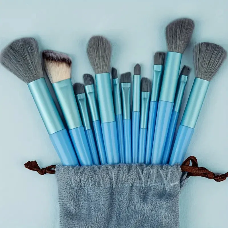 13Pcs Makeup Brushes Tool Set Cosmetic Powder Eye Shadow Foundation Blush Blending Beauty Make Up Brush For Makeup Starters Gift — image 12
