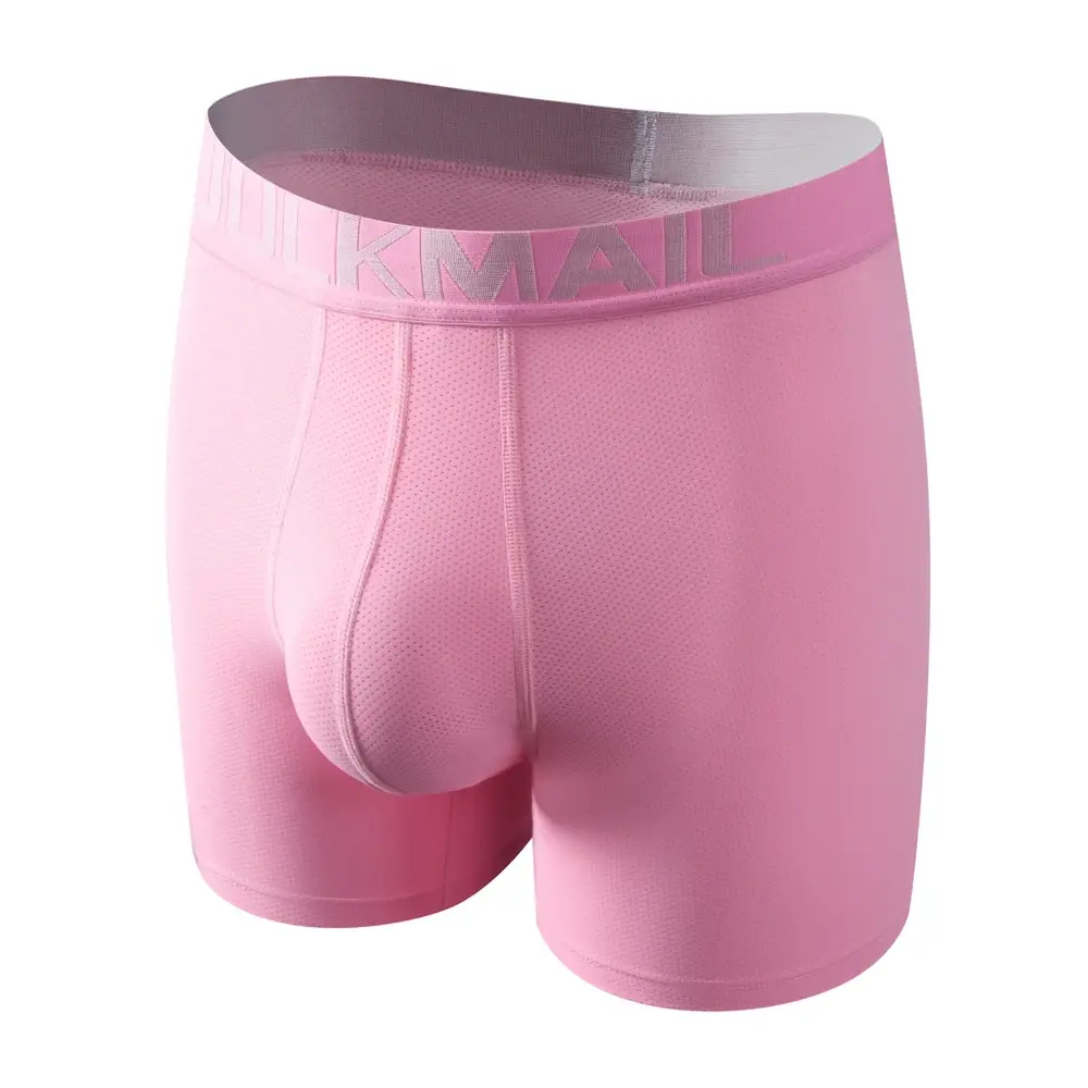 Sexy roupa interior masculina boxer 3d em forma de rede bolsa projetada painéis de malha respirável masculino boxershorts tronco cuecas masculinas — image 8