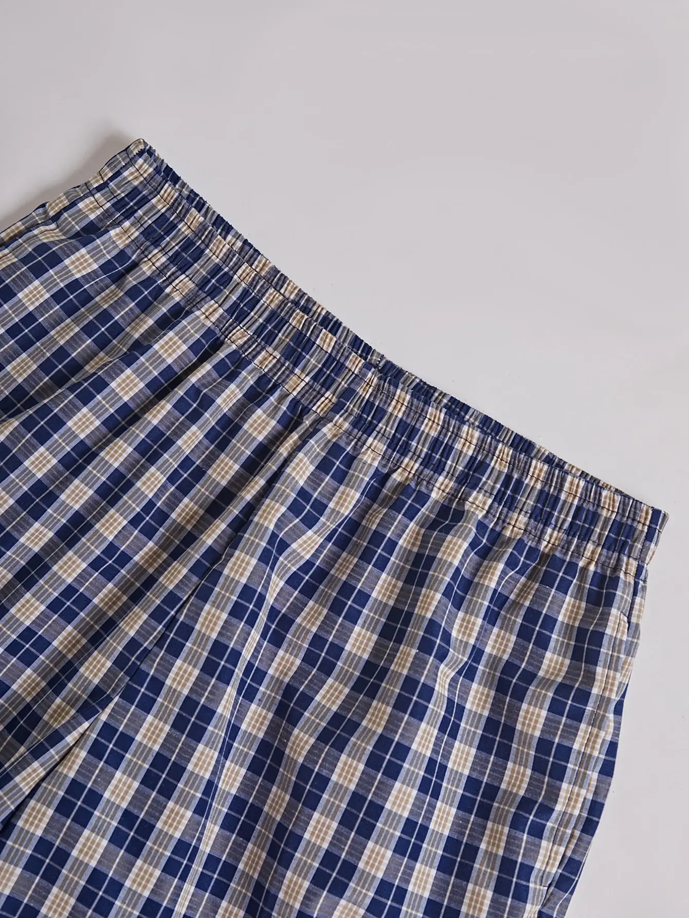 Herr Long Beach Flat Corner Byxor Casual Rutigt elastiskt midjeband Bekvämt hem Casual Sova Ungdom Boxningsbyxor Herr — image 7