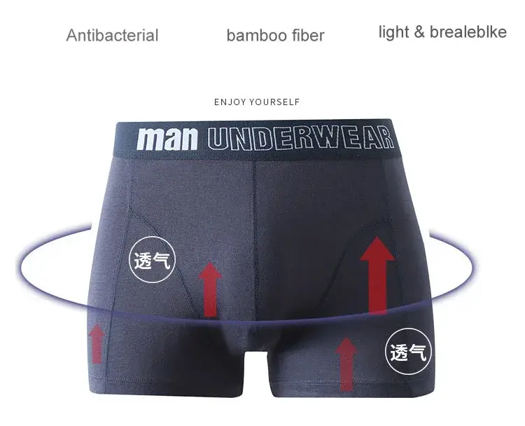 Plus size 5xl 6xl 7xl roupa interior de bambu dos homens boxers sexy calcinha verão fibra de bambu boxer briefs mid rise cuecas — image 7
