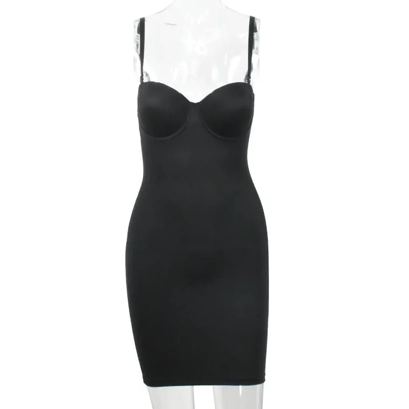 Becirzet Klänningar För Kvinna Bantning Slips Mini Rak Tube Klänning Body Shaper Kroppsunderkläder Fest Sexiga Kvinnliga Kläder — image 8