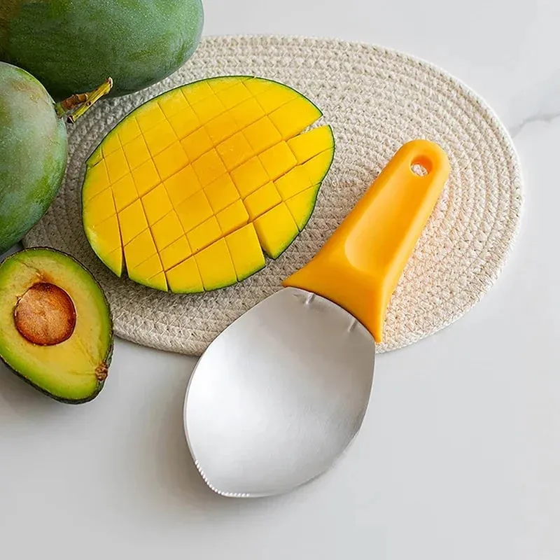 1 stk. Mangoskærer Multifunktionel frugtske Vandmelon skærekniv Mango-skæring Værktøj Mango i tern med en kugle Køkkengadgets