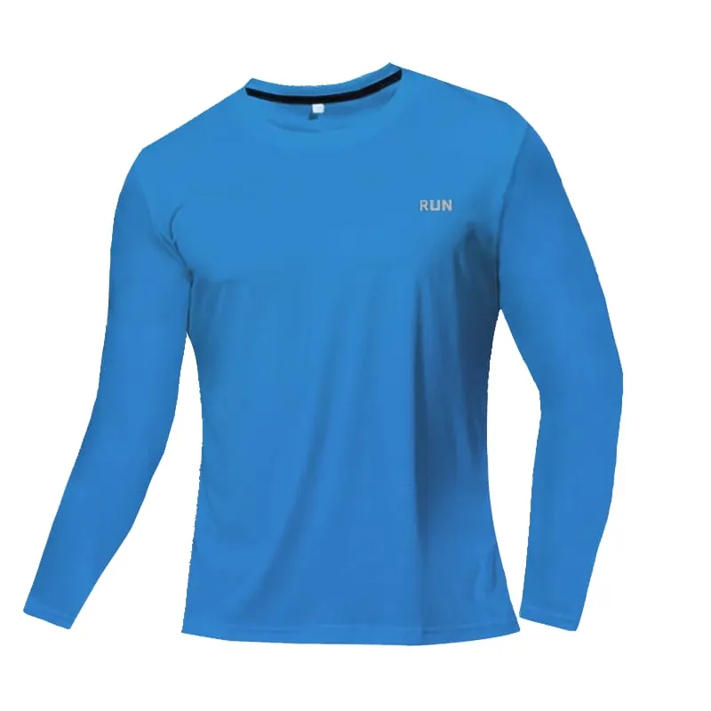 Men's Long Sleeve Quick Dry Sports T-Shirt UPF 50+ UV Protection Breathable Running Fishing Outdoor Workout Tee