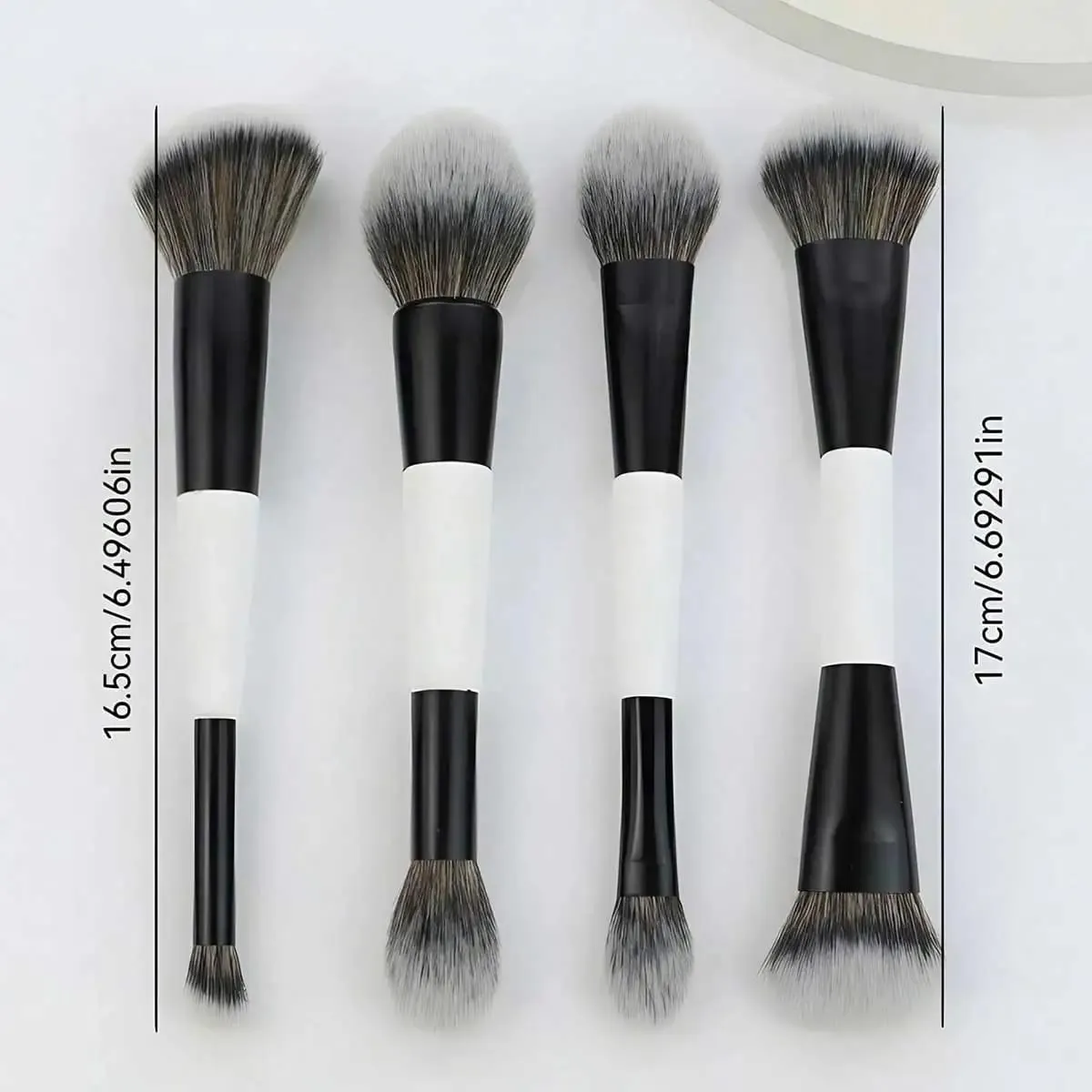 4pcs Double-Ended Makeup Brush Set. Multi-Functional Foundation Blush Powder Highlighter Contour And Concealer Brushes — image 5