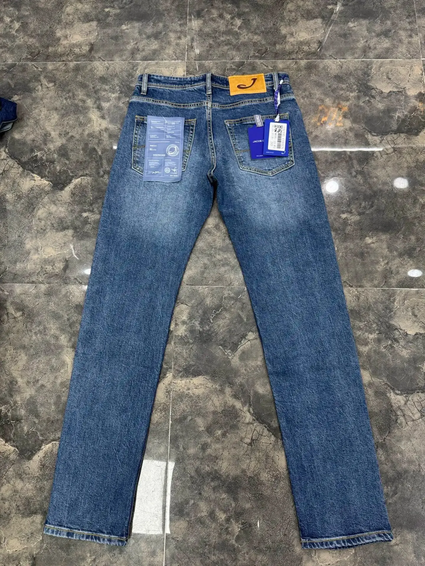 Jeans Thin Cotton Men 2026 Spring Summer new fashion zipper embroidery comfortable straight Big size 29-40 Pants — image 4