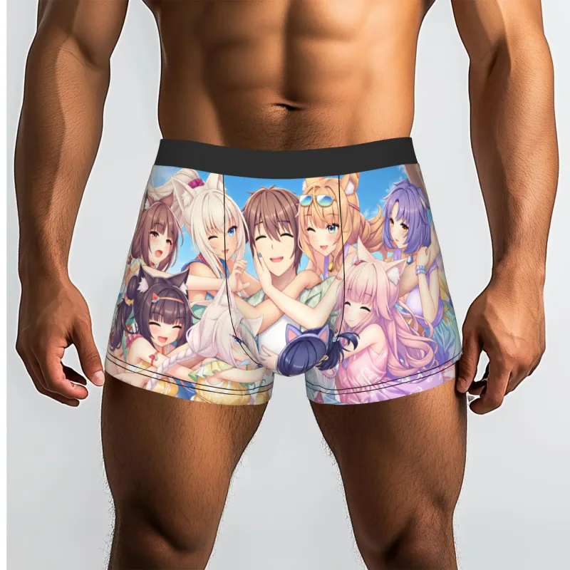 Anime N-Nekopara Chocola Vanilla Underwear Men Printed Game Boxer Briefs Shorts Panties Soft Underpants — image 18