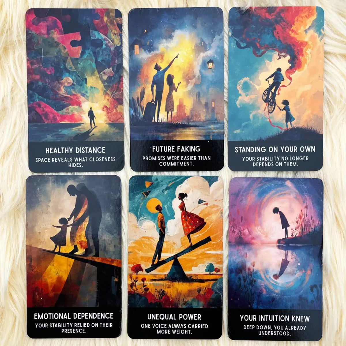 54 Relationship Truth Oracle Cards 13x8 Cm Reveals Communication Patterns Card Game for Personal Growth Insightful Deck — image 4