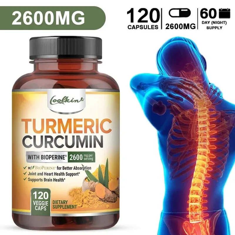Triple Strength Turmeric Capsules with BioPerine 95% Curcumin Complex Supplement — image 1