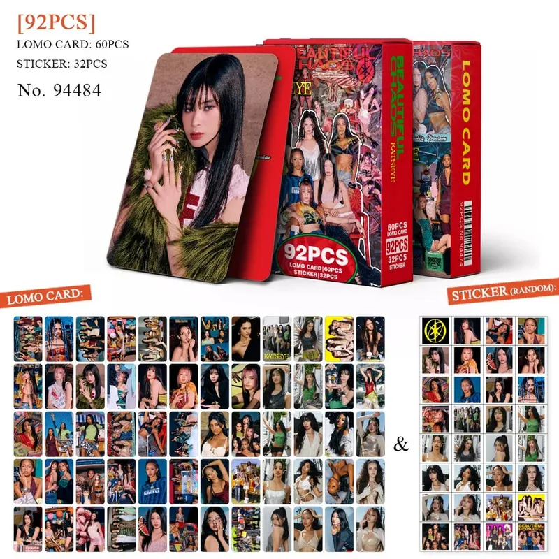 92pcs KATSEYE New Album PINKY UP Photo Card Photocards Stickers Kpop Merch Lomo Cards Set Fans Collection Cards Gifts — image 12
