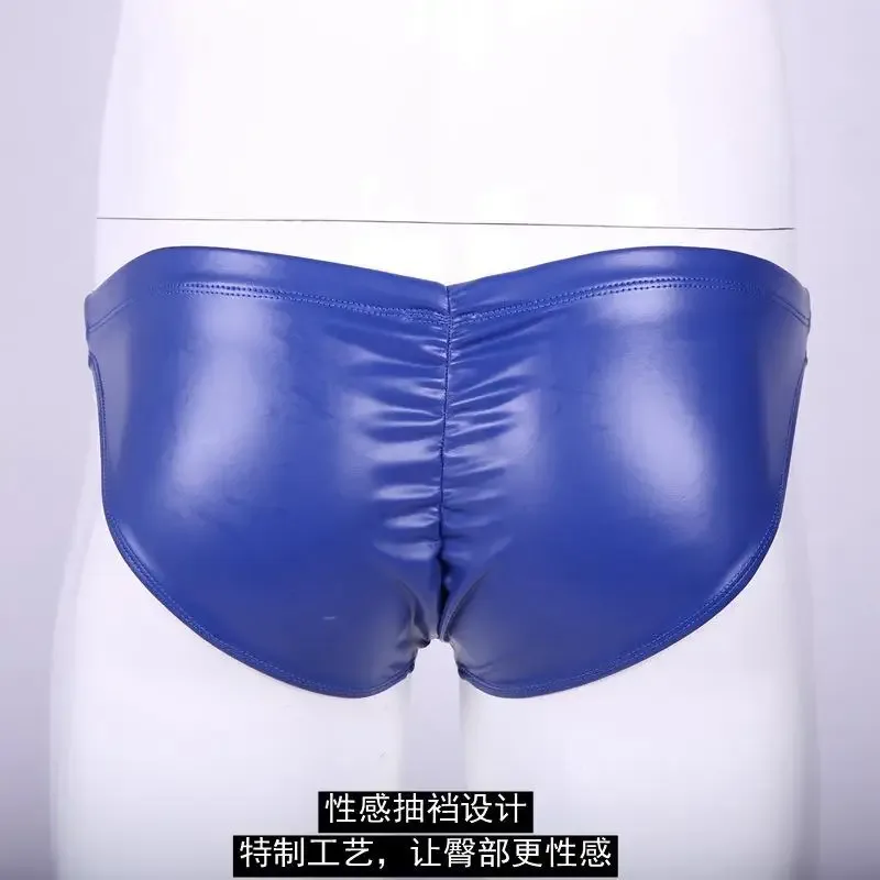 Óleo brilhante cuecas de natação espuma do plutônio elástico baixo-rise nádegas-levantamento deslizamento biquíni shirring virilha costura roupa interior calções de banho — image 20