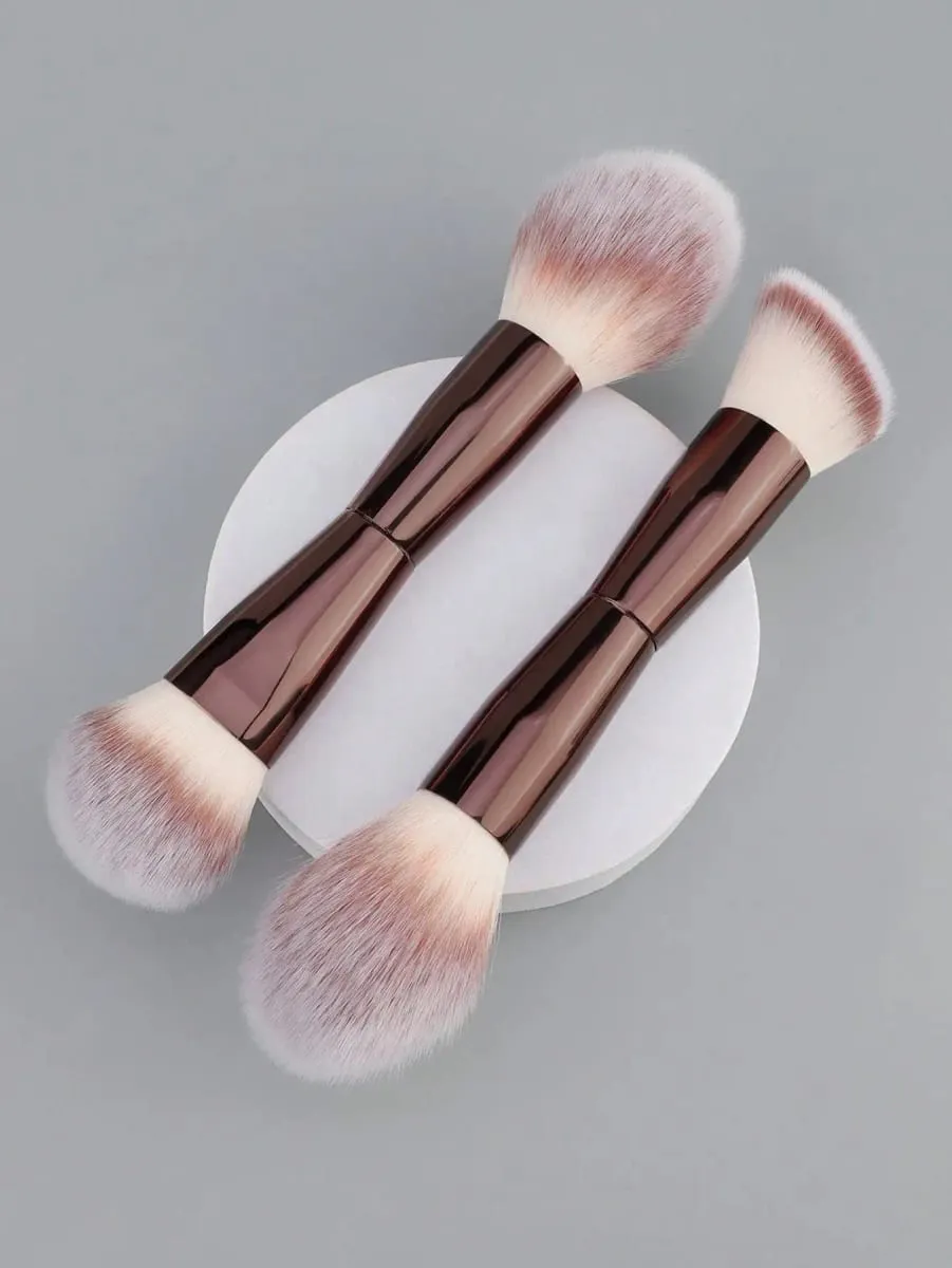 1/2 Face Makeup Brush Set Dual-Ended Makeup Brushes For Foundation Contour Powder Blush Highlighter And Concealer — image 1