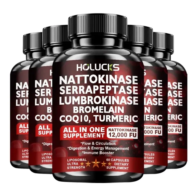 Premium Nattokinase Supplement with Bromelain CoQ10 Turmeric Support Blood Flow Joint Heart Health Antioxidant & Vitality — image 9
