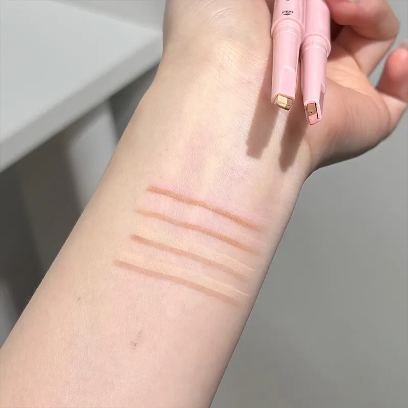 Two-tone Paste Lying Silkworm Pen Under Eye Liner Brighten Shadow Pencil Makeup Nude Pink Beige Eyeliner Pen Contouring — image 4