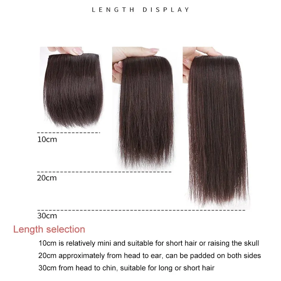 Synthetic 2 pieces/set of wig pads hair extensions opening and top replacement pieces replacement artifact