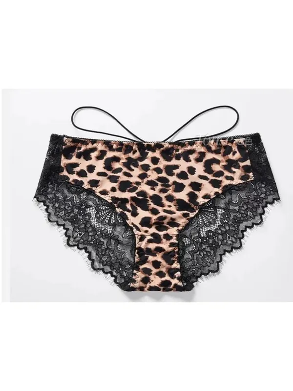 Women Leopard Lace Lingerie Set 32‑38AB Wireless Push‑Up Bra Side Breast Support Anti‑Sag Sexy Pure Desire Underwear — image 4