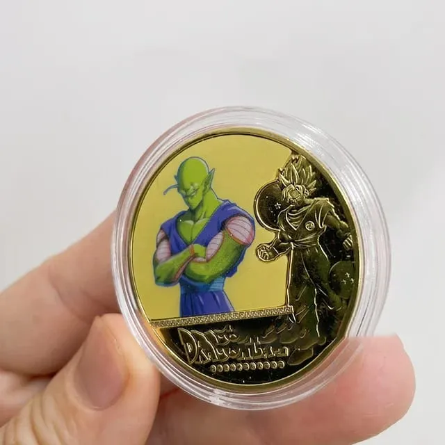 Dragon Ball Banhado A Ouro Moeda de Ouro Son Goku Vegeta Moedas Comemorativas Crianças Clássico Anime Periféricos Coleção Brinquedo Lembrança — image 41