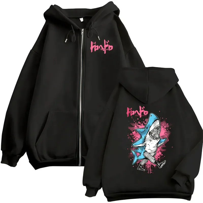 Japanese Anime Dorohedoro Kaiman Zipper Hoodie Men's Women harajuku Vintage Long Sleeve Oversized Jacket Sweatshirts Streetwear — image 1