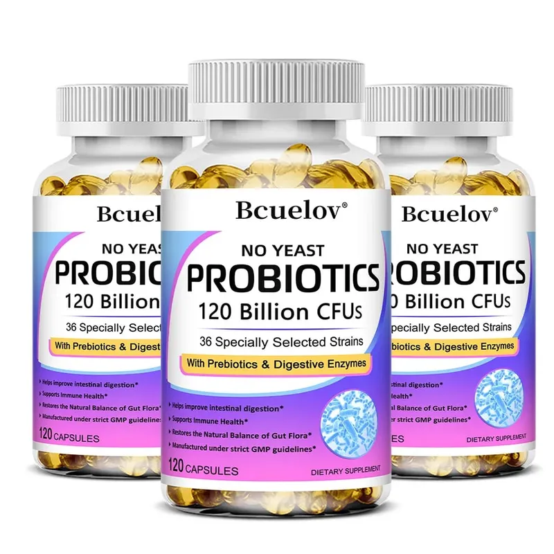 Ang Probiotics 120 Billion CFU na may Prebiotics at Digestive Enzymes ay sumusuporta sa Digestion Gut Flora Bloating Relief at Immune Health — image 8