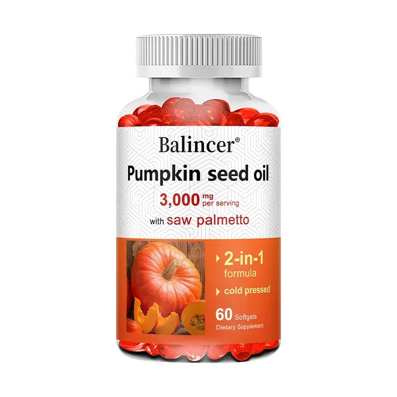 Virgin Pumpkin Seed Oil 3 000mg na may Saw Palmetto na Mayaman sa Omega 6 at 9 Essential Fatty Acids Prostate & Bladder Supplement — image 9