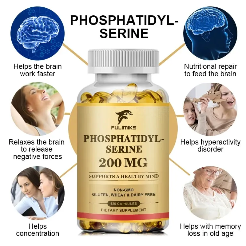 Premium Phosphatidyl Serine Capsules Support Memory Cognitive Concentration Reduces Stress Hormones & Fatigue Sharp Focus — image 2